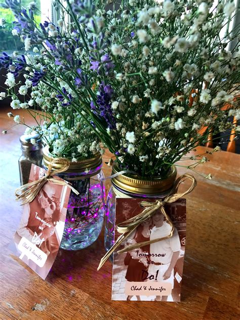 Fresh Lavender and Babies Breath centerpieces for Rehearsa… | Flickr