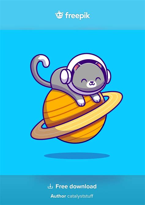 Free Vector | Cute astronaut cat lying on planet. animal space | Astronaut cat, Funny character ...