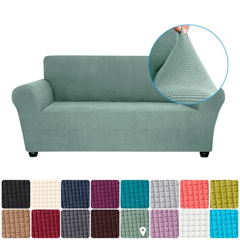 Stretch Sofa Slipcover Spandex -Slip Soft Couch Sofa Cover 2 Seater Washable for Living Room ...