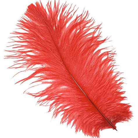 Red Ostrich Feather Plume