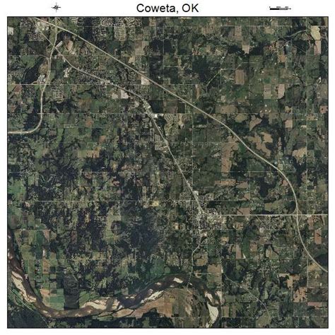 Aerial Photography Map of Coweta, OK Oklahoma