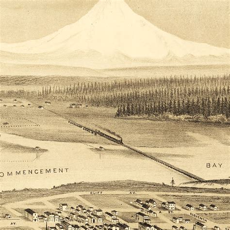 Vintage Map of Tacoma, Washington 1878 by Ted's Vintage Art