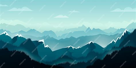 Free Vector | Gradient mountain landscape