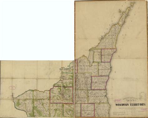 Topographical Map of Wisconsin Territory | Map or Atlas | Wisconsin ...