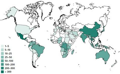 Edible insects & Countries - Entomophagy