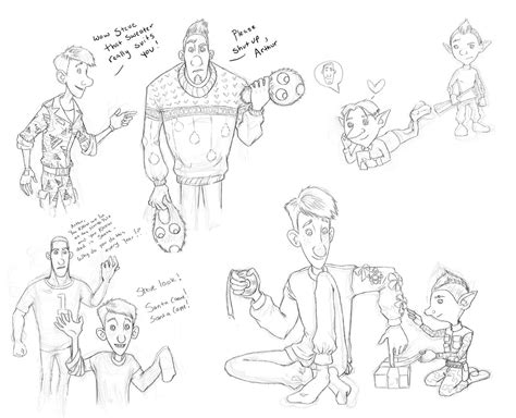 Arthur Christmas Sketches 3 by TheFishAndTheBird on DeviantArt