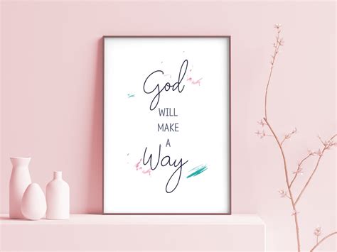 God Will Make A Way, Bible Verse Printable Wall Art, Bible Verse New Home, Typography Wall Art ...