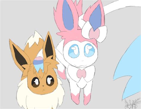 Eevee Sylveon Selfie 2 by OwO-Saurio-Rex on DeviantArt