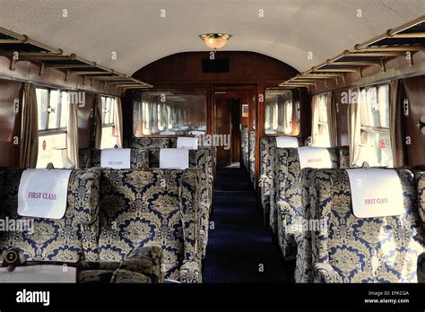 First class compartment of the steam train "Jacobite" which runs from Fort William to Mallaig ...