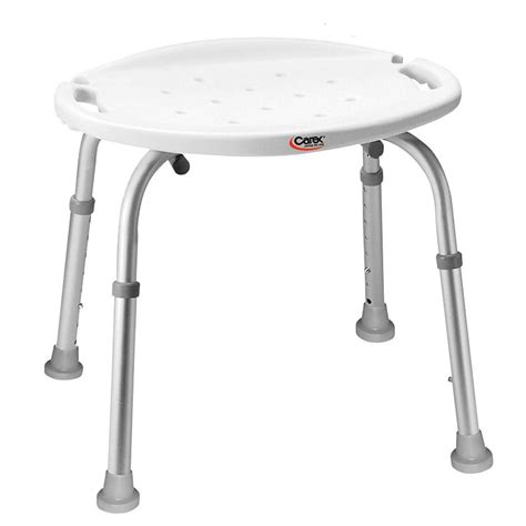 Carex Classics Adjustable Bath and Shower Seat, Shower Stool and Aluminum Bath Seat, Shower ...