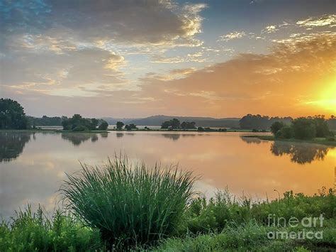 Early Morning Sunrise On The Lake Photograph by Ken Johnson - Pixels