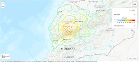 Morocco earthquake map: Where the 6.8 magnitude quake hit and how close the epicentre was to ...