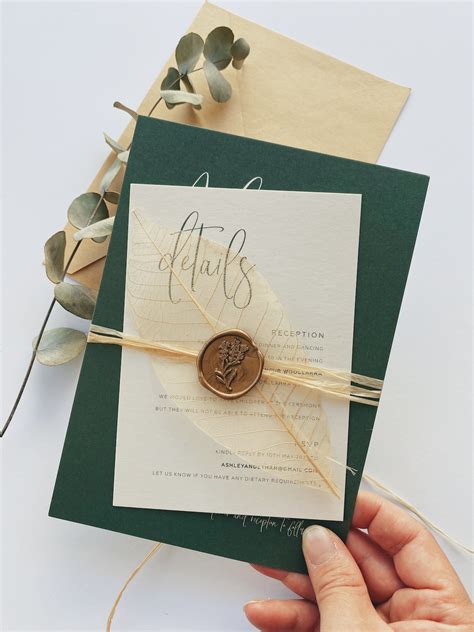 Sage Wedding Invitation. Olive Green Invites. Simple and - Etsy