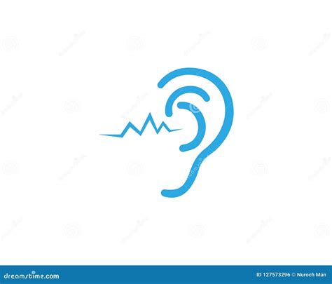 Ear Logo Hearing And Symbol Clinic. Royalty-Free Cartoon ...