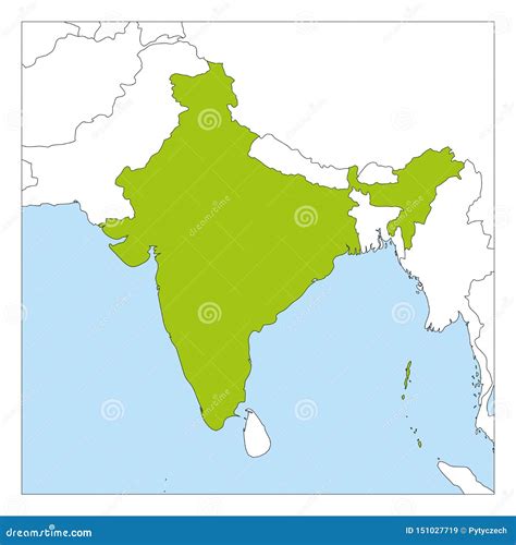 Map Of India On Green Felt Stock Photo | CartoonDealer.com #204381276