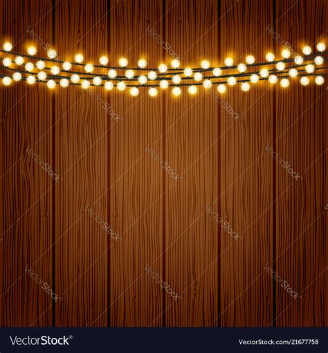 Lights on wood background Royalty Free Vector Image