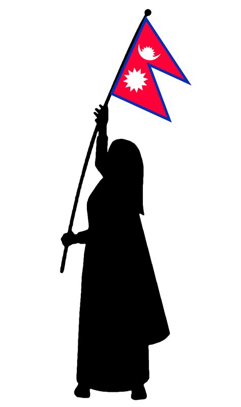 Women holding flag of Nepal | Clipart Nepal