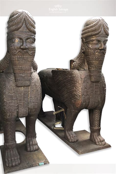 Persian Style Monumental Lamassu Statues