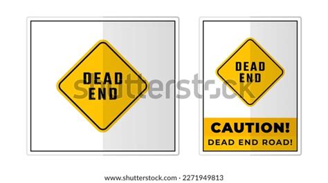 Dead End Road Sign Label Symbol Stock Vector (Royalty Free) 2271949813 | Shutterstock