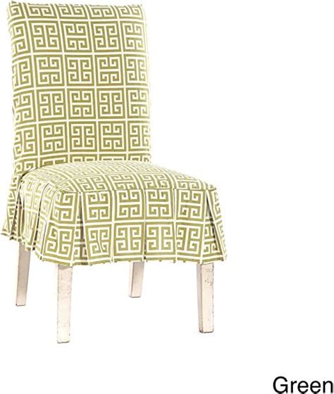 Classic Slipcovers Roman Key Short Pleated Dining Chair Slipcover Lime Green in 2023 ...