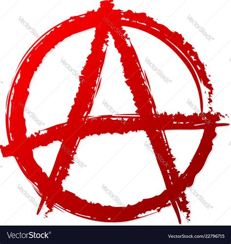 Anarchy symbol or sign anarchy punk anarchism Vector Image