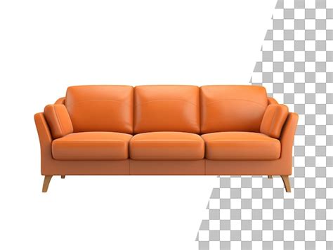 Premium PSD | Three seater furniture sofa with transparent background