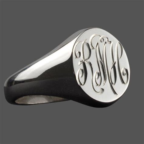 Hand Engraved Initials Signet Ring Examples