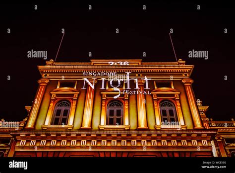 Singapore - Aug 27, 2019 : Night Festival 2019 at National Museum of ...