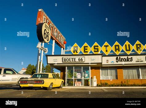 USA, New Mexico, Route 66, Santa Rosa, The Route 66 Restaurant Stock Photo - Alamy