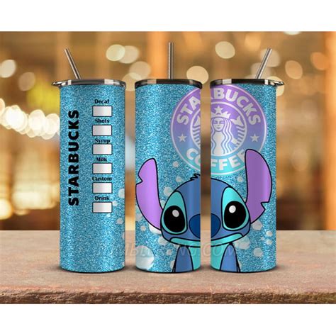 Stitch Starbucks Tumbler Wrap, Stitch Png, Stitch Tumbler P - Inspire Uplift