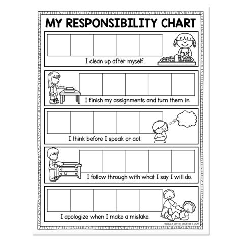 Responsibility For Kids Worksheets