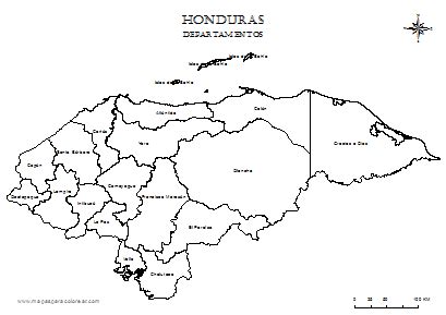 ángulo Formular Audaz mapa politico de honduras para colorear mostrador ...