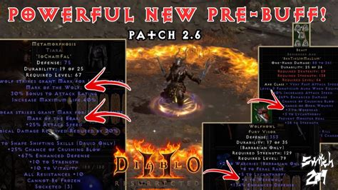 Using Patch 2.6 "Metamorphosis" Runeword As A Pre-Buff! New Uber Pre ...