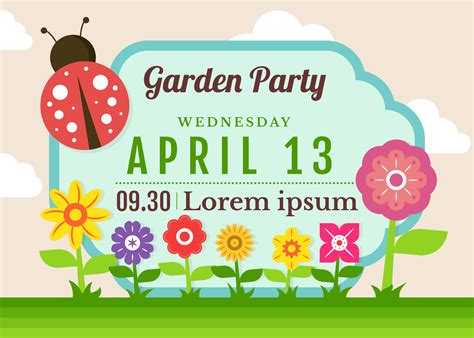 Outstanding Garden Party Invitation Vectors 202993 Vector Art at Vecteezy