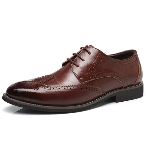 Pop Nice Large Size Genuine Leather Men Business Dress Shoes Europe ...