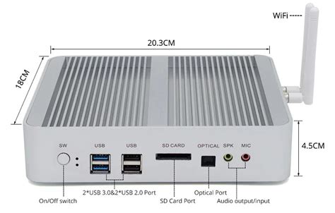 Gaming Pc Intel Iris Plus Graphics 640 I5 7260u With Sd Card Reader Support Dp Fanless Computer ...