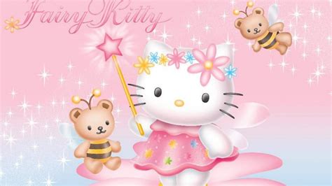 Download Hello Kitty Pink Fairy Wallpaper | Wallpapers.com