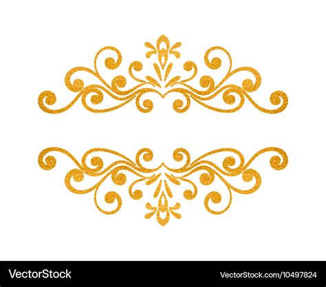 Elegant luxury vintage gold floral border Vector Image