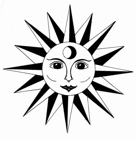 Sun Drawing Black And White | Free download on ClipArtMag