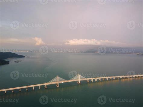 Aerial view Penang Second Bridge 13624055 Stock Photo at Vecteezy