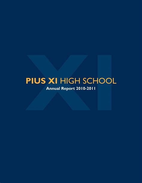 Annual Report 2010_2011 2.eps - Pius XI High School