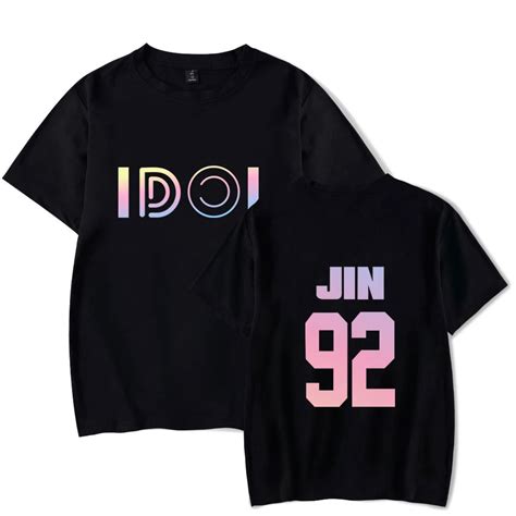 BTS Idol Short Sleeve Mens Tee Shirt Korea Pop BTS Idol Bangtan Hip Hop Tshirt Cotton Summer ...