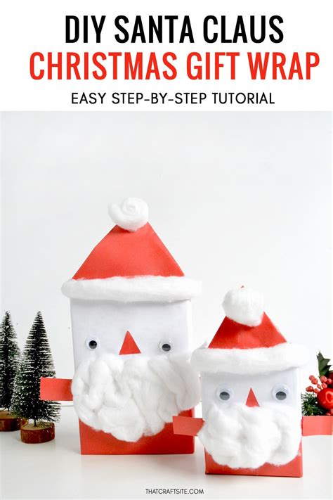 How to Make Christmas Santa Claus Gift Wrap - Step by Step Tutorial