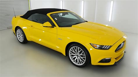 FORD MUSTANG GT Convertible Triple Yellow 5 0L Auto M8MS - YouTube