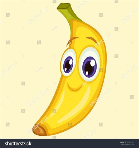 Cartoon Illustration Banana Happy Face: เวกเตอร์สต็อก (ปลอดค่าลิขสิทธิ์ ...