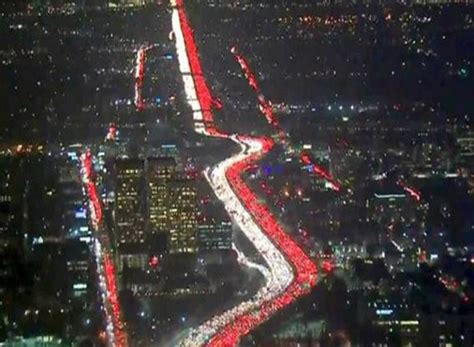 Amazing photo shows rush hour traffic in Los Angeles for Thanksgiving ...