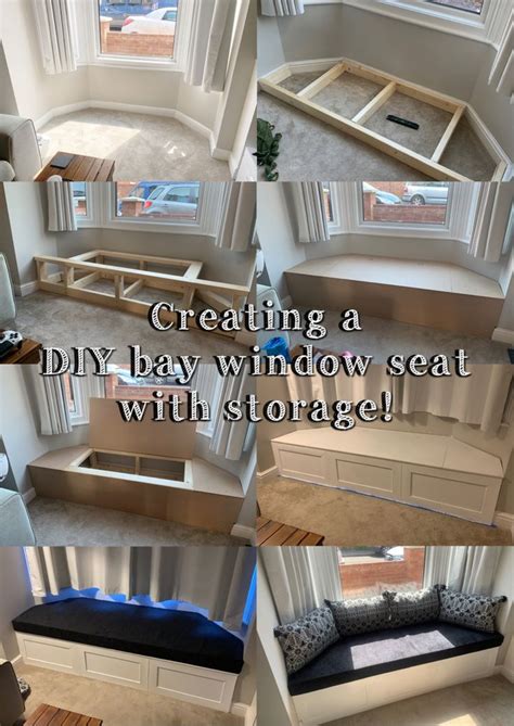 DIY Bay Window Seat with optional storage | Bay window living room, Bay window seat, Bay window