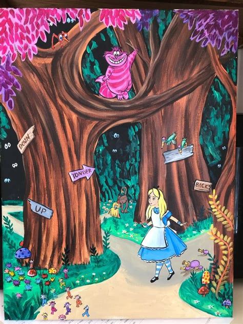 Alice in Wonderland Trails Through the Forest - Etsy | Alice in wonderland paintings, Alice in ...