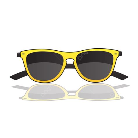 Free Yellow Gradient With Black Frame Sunglass Vector And Png, Free Yellow Gradient Glass ...