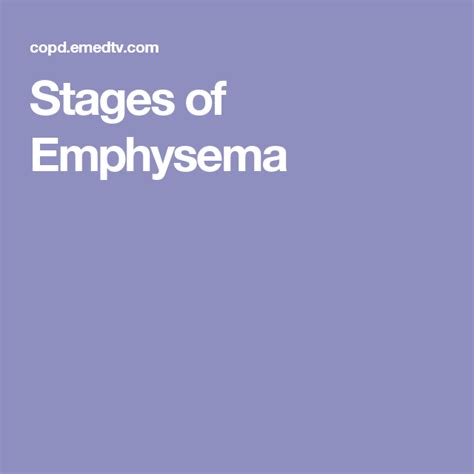 Stages of Emphysema | Copd stages, Copd, Stage